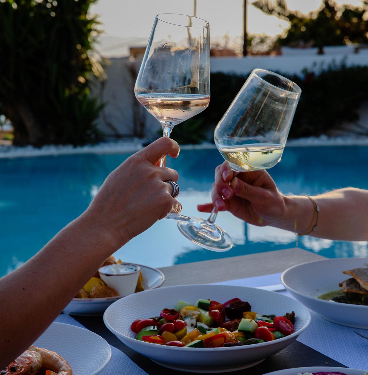 Luxury dining experience at a hotel in Naxos